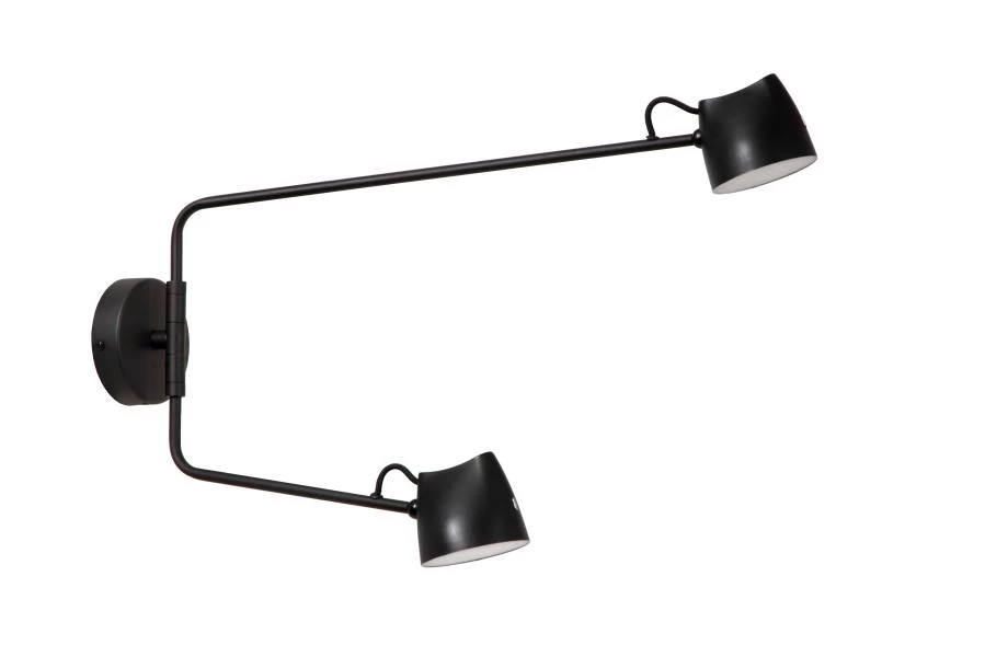 Lucide MILNE - Applique murale - LED Dim. - 2x8W 2700K - Noir - éteint